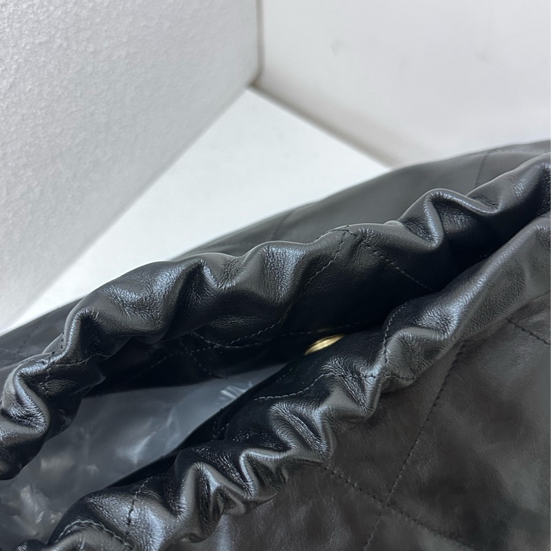 【99新】Chanel 22包 中號 Medium黑金 單肩包-5