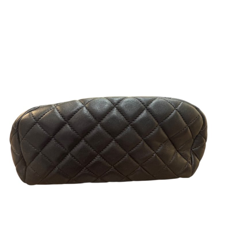 【美收精品】CHANEL黑色羊皮菱格紋後背包 4-579-4