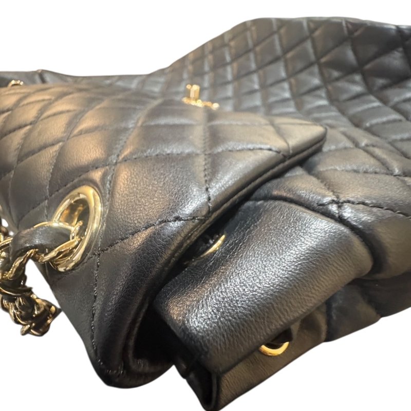 【美收精品】CHANEL黑色羊皮菱格紋後背包 4-579-5