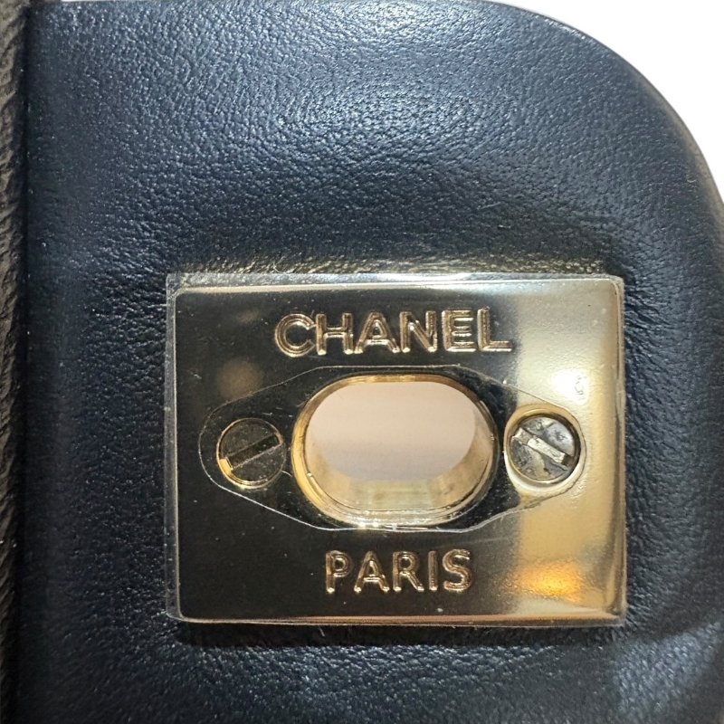 【美收精品】CHANEL黑色羊皮菱格紋後背包 4-579-10