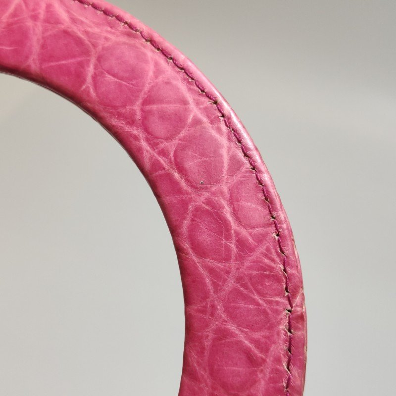 Dior Lady Dior戴妃包中號拼色字母Logo吊飾單肩包-18