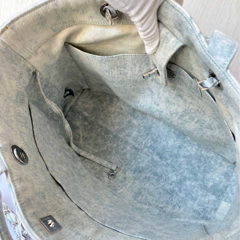 【99新】 Chanel 21P海浪系列 牛仔手提單肩Tote-5