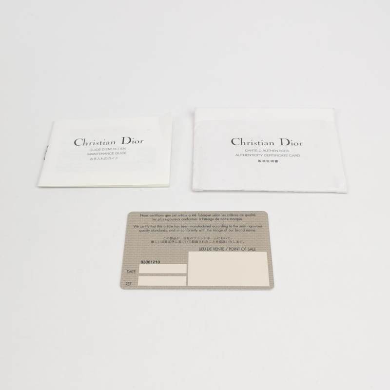 Dior D-Light帆布拼色徽章貼飾字母Logo吊飾單肩包-8