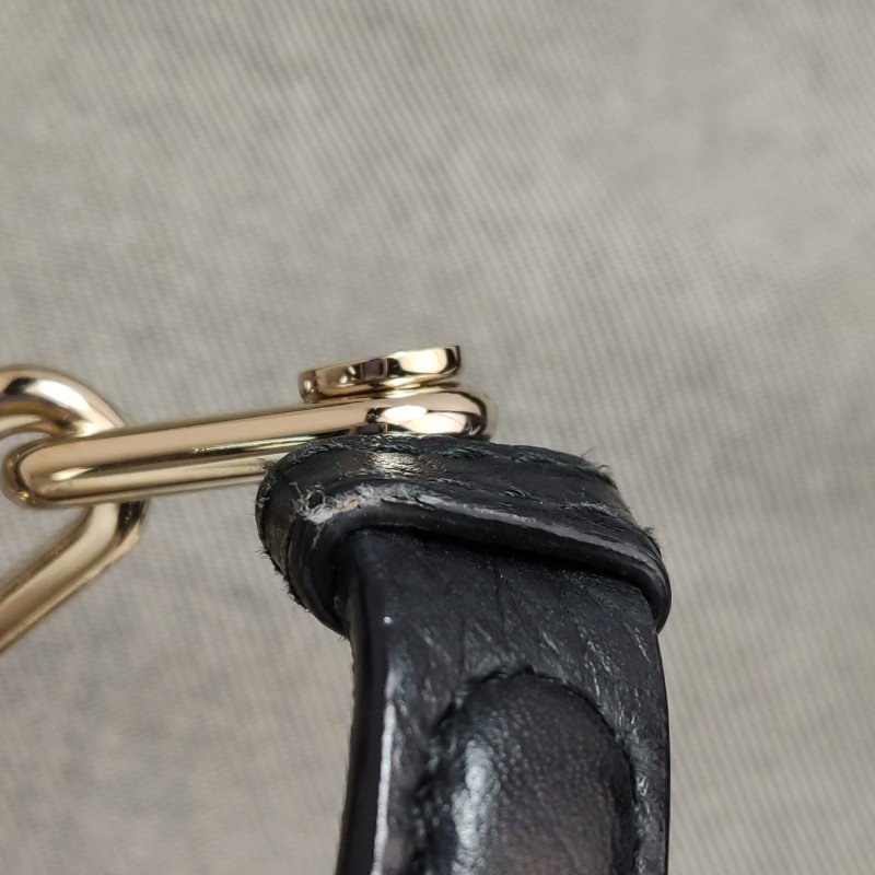 Dior D-Light帆布拼色徽章貼飾字母Logo吊飾單肩包-9