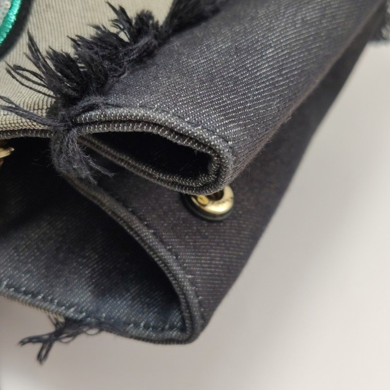 Dior D-Light帆布拼色徽章貼飾字母Logo吊飾單肩包-14