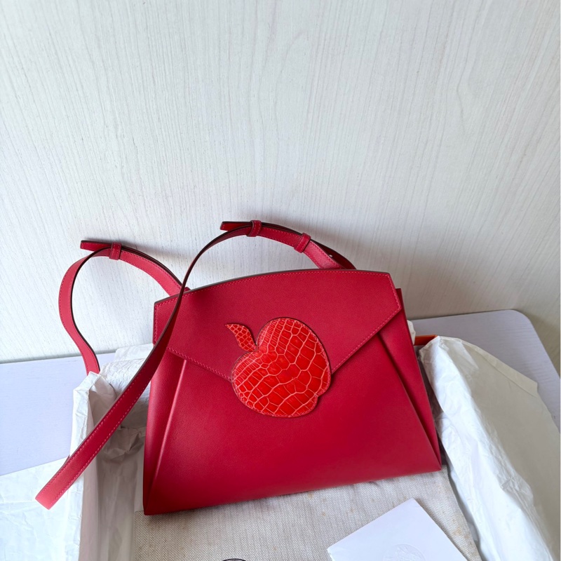 【98新】 Hermes Tutti-frutti鰐魚紅蘋果斜挎 X刻-0