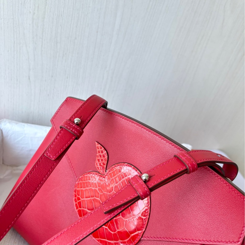 【98新】 Hermes Tutti-frutti鰐魚紅蘋果斜挎 X刻-1