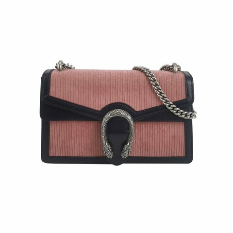 Gucci Dionysus酒神包小號牛皮絨布拼色雙虎頭搭扣單肩包