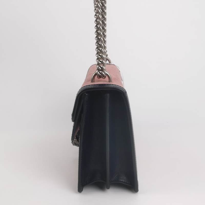 Gucci Dionysus酒神包小號牛皮絨布拼色雙虎頭搭扣單肩包-2