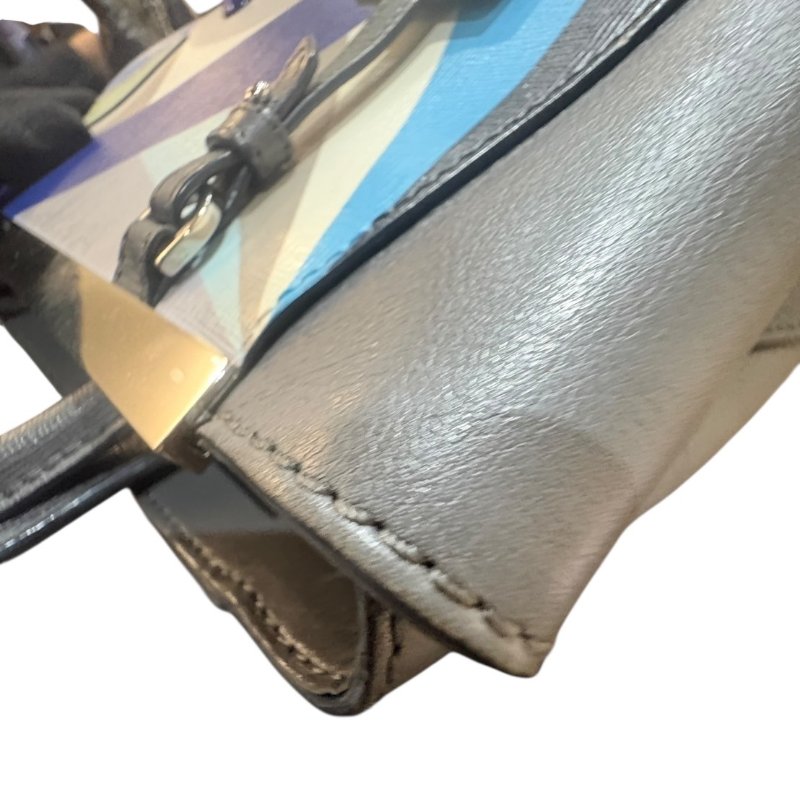 【美收精品】FENDI灰藍綠色肩背包 4-749-7