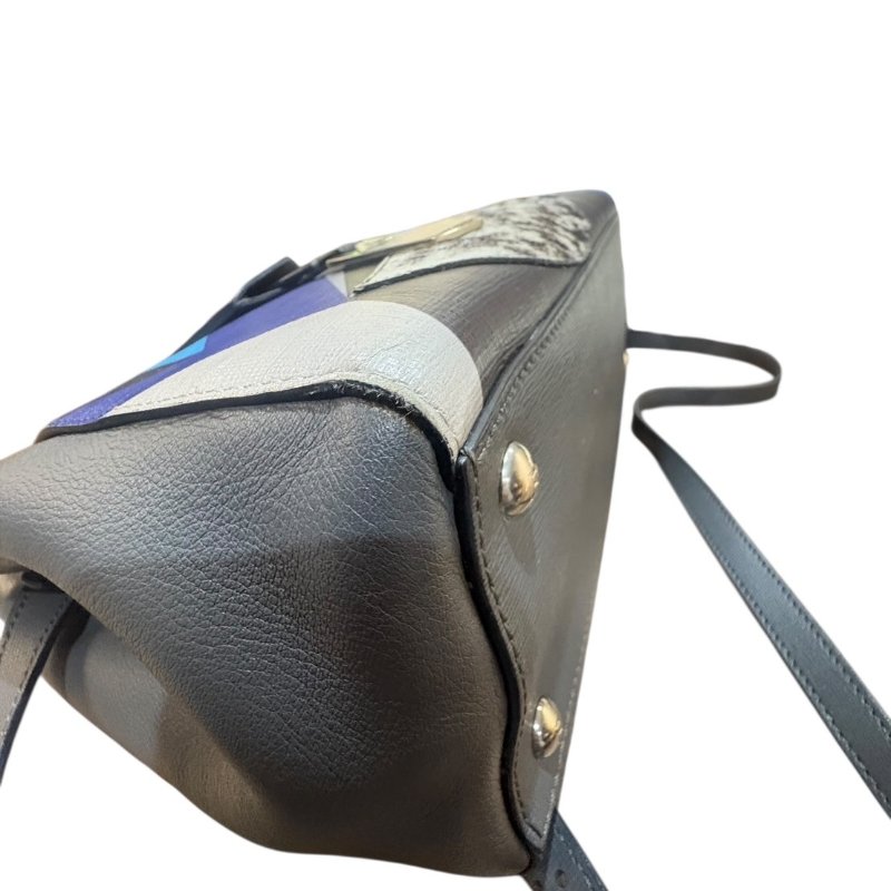 【美收精品】FENDI灰藍綠色肩背包 4-749-8