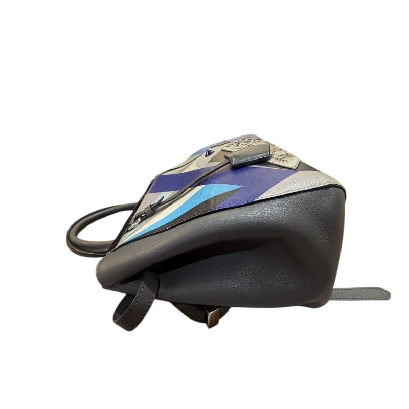 【美收精品】FENDI灰藍綠色肩背包 4-749-9