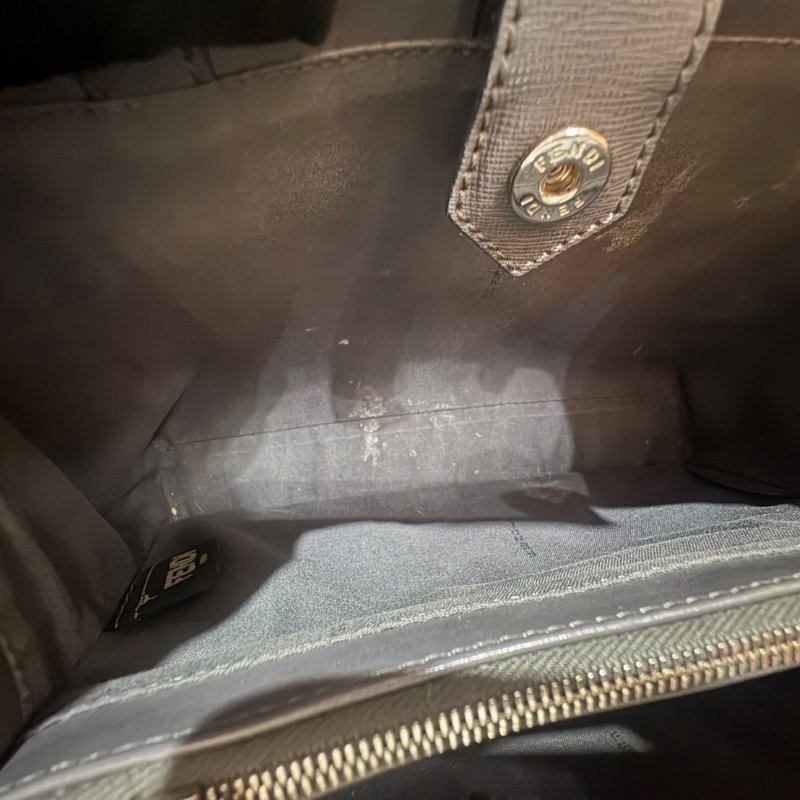 【美收精品】FENDI灰藍綠色肩背包 4-749-11