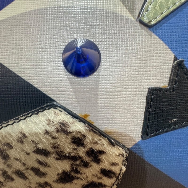 【美收精品】FENDI灰藍綠色肩背包 4-749-12