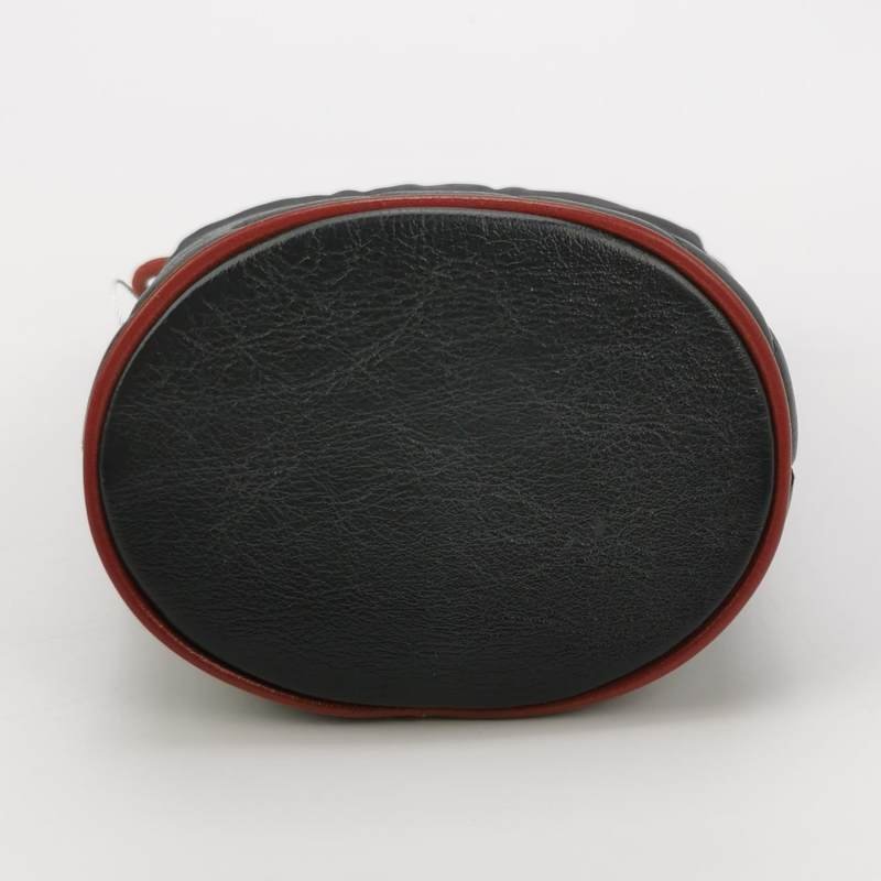 Gucci GG Marmont迷你牛皮撞色滾邊雙G標誌水桶包斜挎包-5