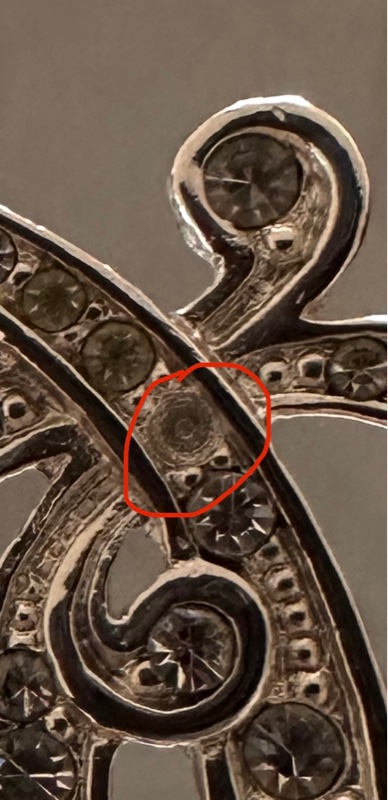 Christian Dior 中古舊標誌南瓜車水鑽胸針-9