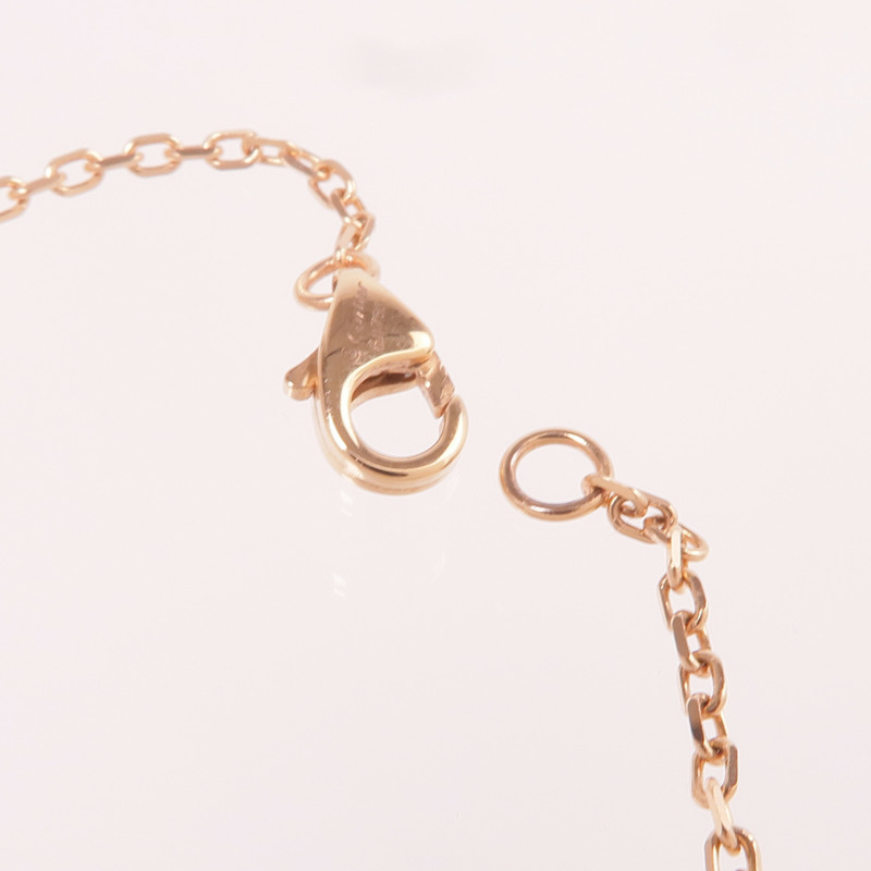 CARTIER 18K玫瑰金Love Bracelet On Chain Paved鑽石手鏈-5