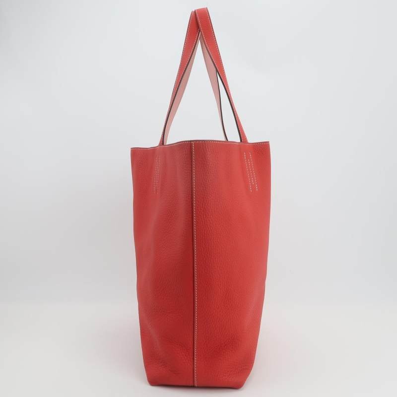 Hermes Double Sens單肩包Swift牛皮TC牛皮3Q櫻花粉A5杜鵑紅框R刻-3