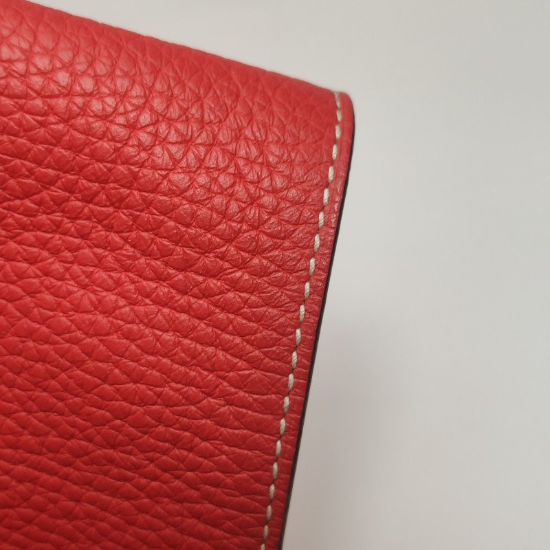 Hermes Double Sens單肩包Swift牛皮TC牛皮3Q櫻花粉A5杜鵑紅框R刻-13