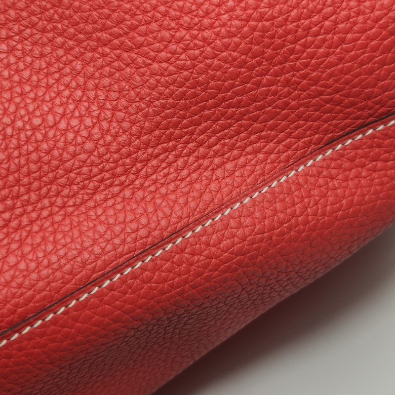 Hermes Double Sens單肩包Swift牛皮TC牛皮3Q櫻花粉A5杜鵑紅框R刻-15