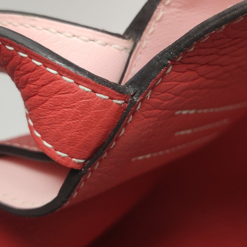 Hermes Double Sens單肩包Swift牛皮TC牛皮3Q櫻花粉A5杜鵑紅框R刻-18