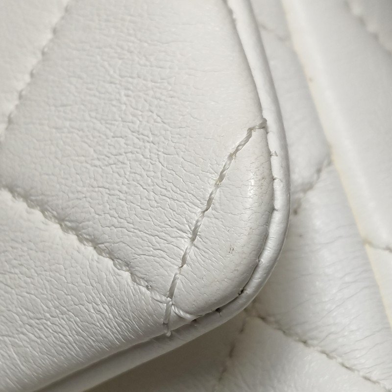 Chanel Classic Flap季節限定款方胖子羊皮菱格絎縫雙C扣皮穿鏈斜挎包單肩包-14