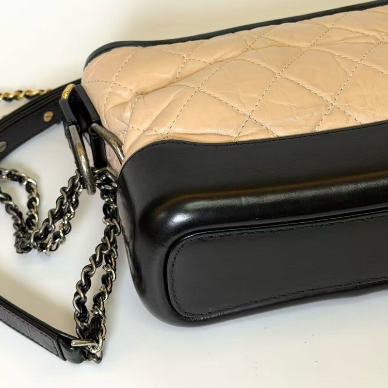 香奈兒/Chanel 流浪包Gabrielle 小號 奶茶色-3