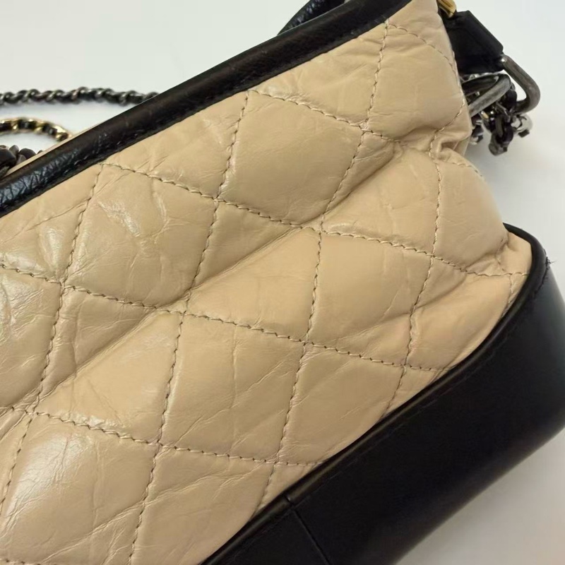 香奈兒/Chanel 流浪包Gabrielle 小號 奶茶色-4