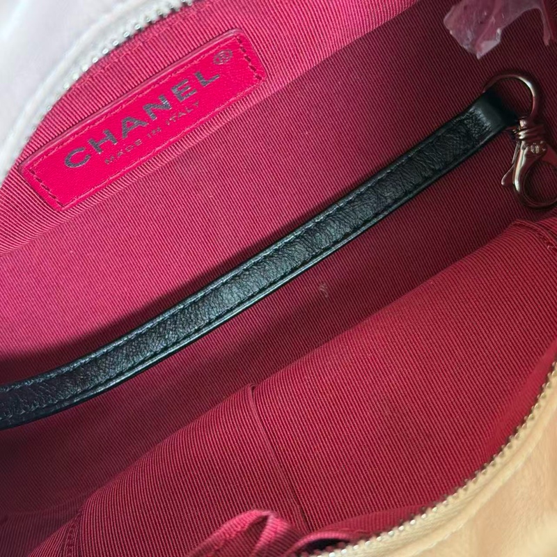 香奈兒/Chanel 流浪包Gabrielle 小號 奶茶色-7