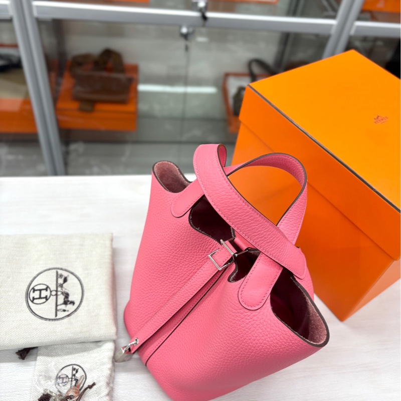 【閒置新】 Hermes 8W唇膏粉18菜籃子 w刻 tc 手提包-2