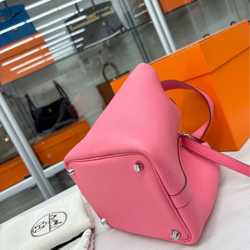 【閒置新】 Hermes 8W唇膏粉18菜籃子 w刻 tc 手提包-6