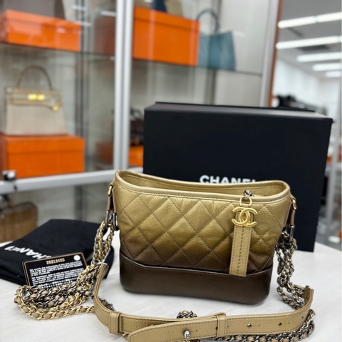 【98🆕】Chanel 古銅金漸變小號流浪包 山羊皮 小號 單肩斜挎包
