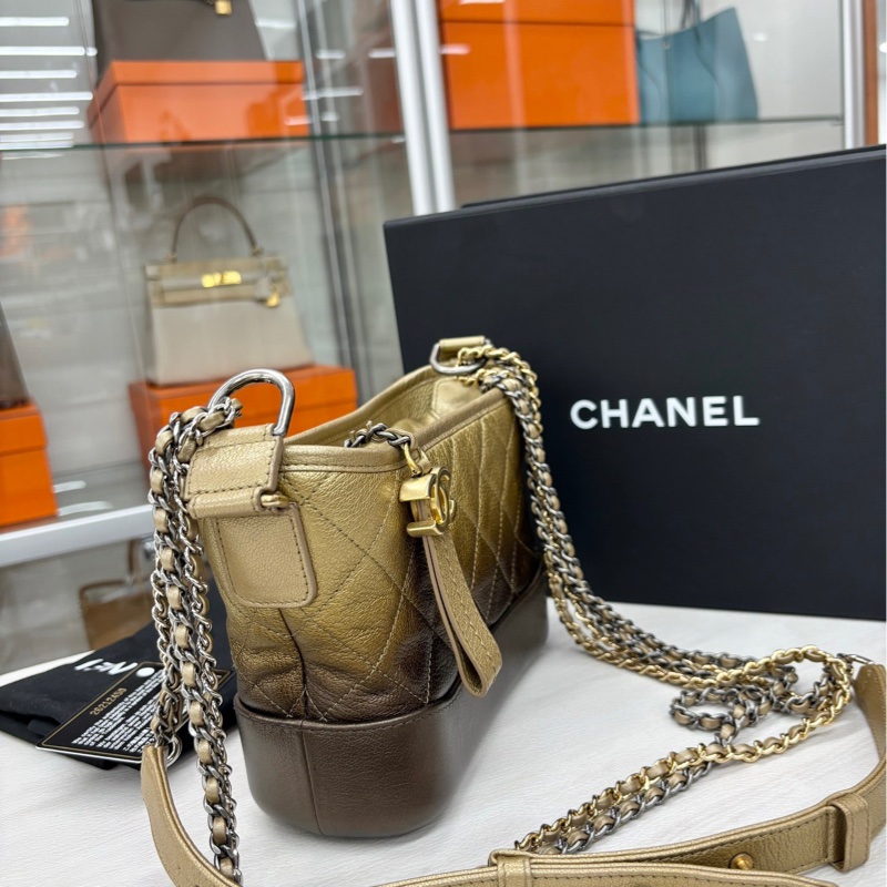 【98🆕】Chanel 古銅金漸變小號流浪包 山羊皮 小號 單肩斜挎包-1