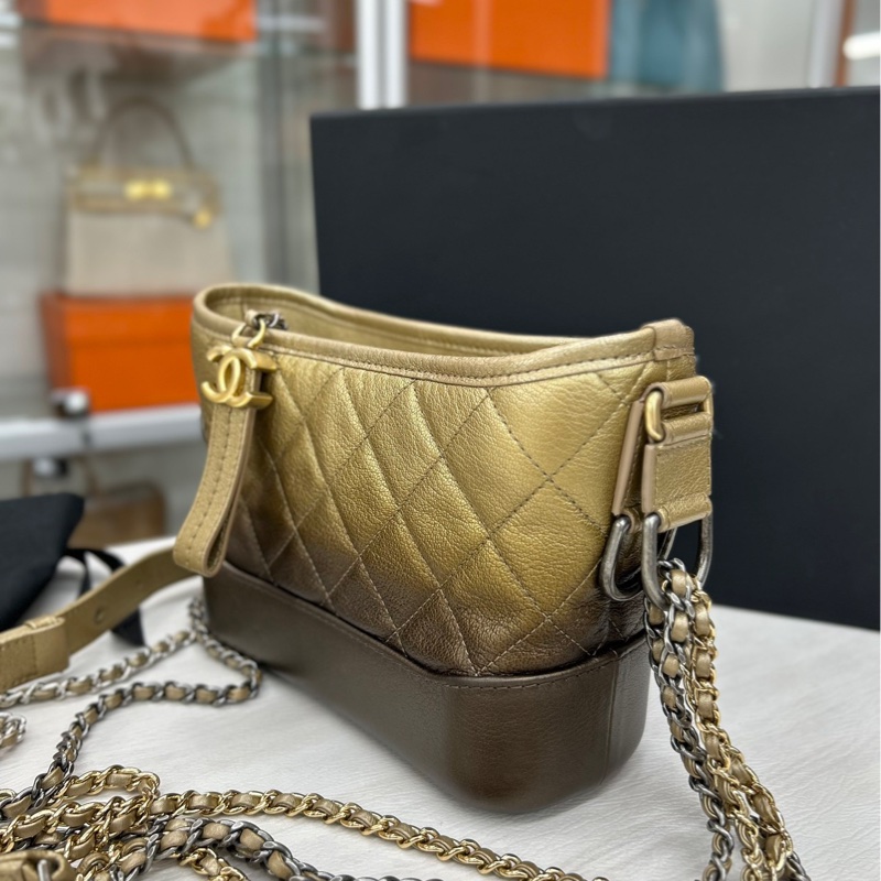 【98🆕】Chanel 古銅金漸變小號流浪包 山羊皮 小號 單肩斜挎包-2