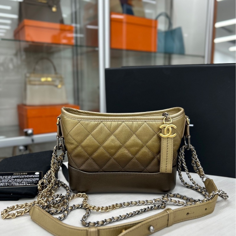 【98🆕】Chanel 古銅金漸變小號流浪包 山羊皮 小號 單肩斜挎包-3