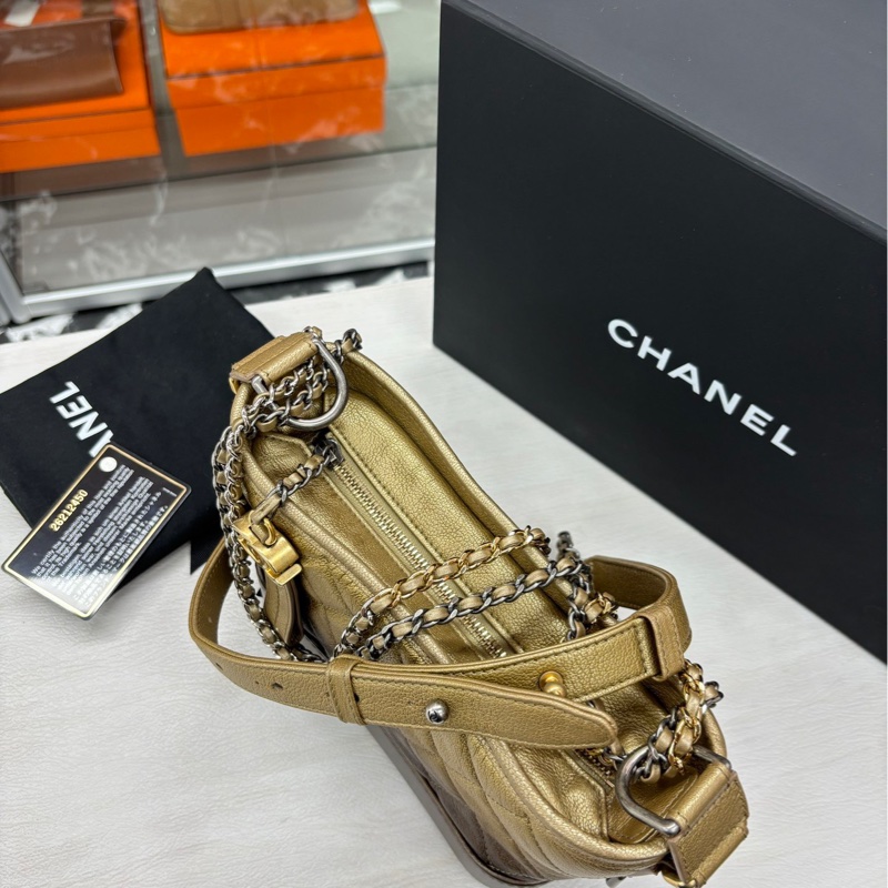 【98🆕】Chanel 古銅金漸變小號流浪包 山羊皮 小號 單肩斜挎包-4