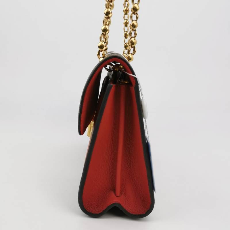 Louis Vuitton(LV)Victoire維多利亞中號牛皮老花拼皮鈎扣單肩包晶片款-2