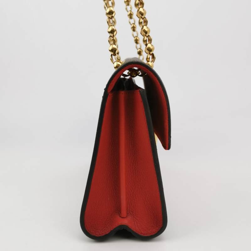 Louis Vuitton(LV)Victoire維多利亞中號牛皮老花拼皮鈎扣單肩包晶片款-3