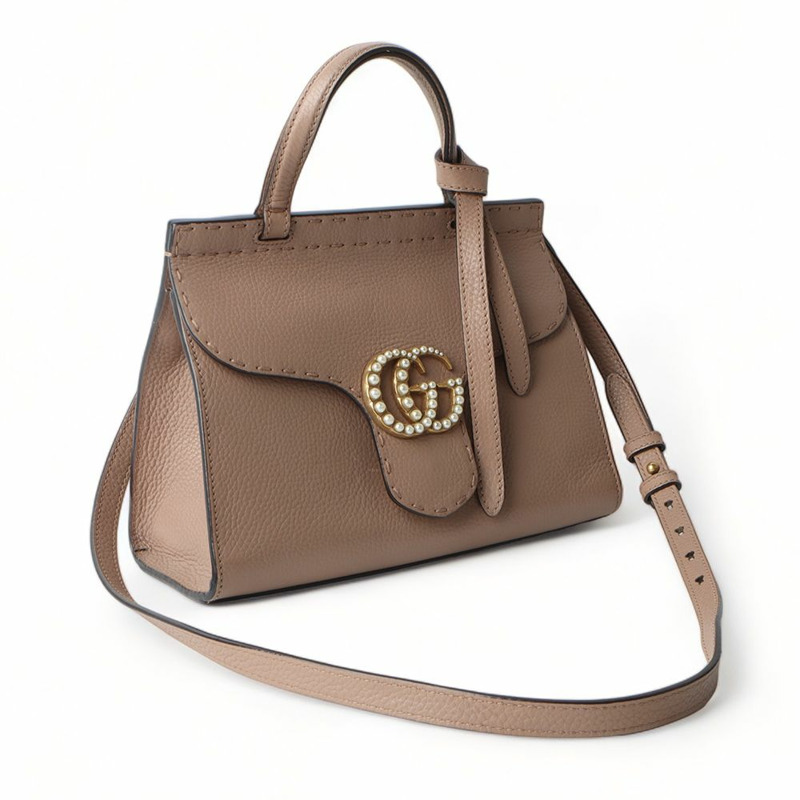 【包稅】GUCCI GG Marmont迷你手提珍珠肩包-1
