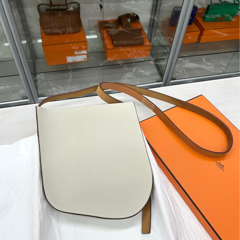 【99新】 Hermes 10奶昔白perspective cavaliere21歪歪包 z刻 togo斜挎包-3