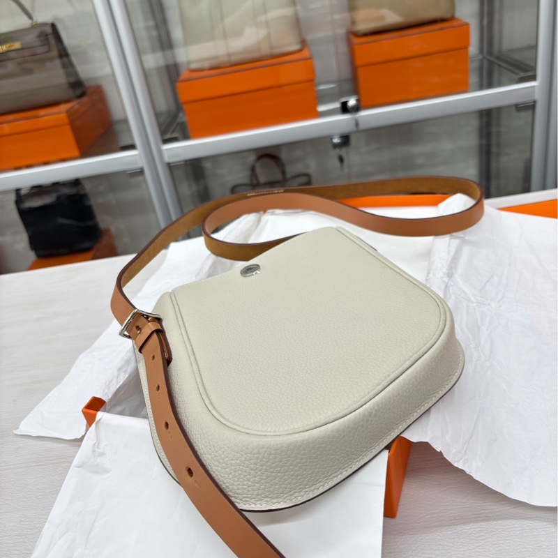 【99新】 Hermes 10奶昔白perspective cavaliere21歪歪包 z刻 togo斜挎包-5