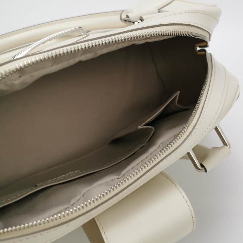 Louis Vuitton(LV)Montaigne蒙田包牛皮純色水波紋Logo浮雕鉚釘手提包-6