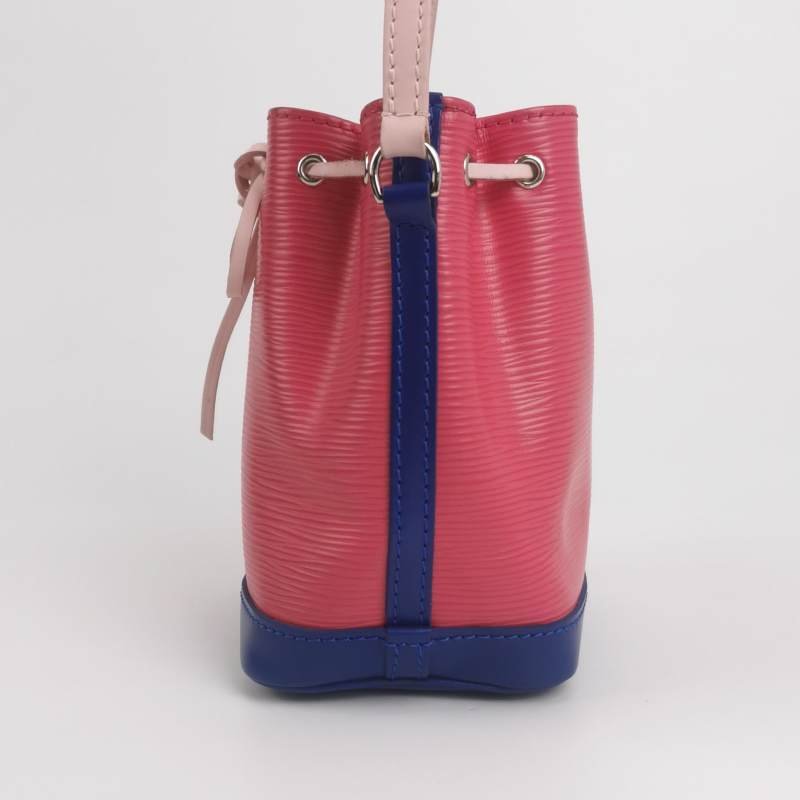 Louis Vuitton(LV)NOENano牛皮拼色水波紋抽繩斜挎包單肩包-3