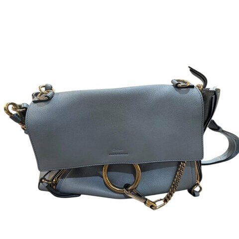 【美收精品】CHLOE天藍色肩背包 4-750