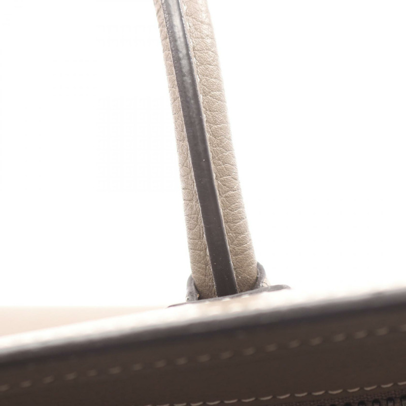 CELINE Luggage Nano Shopper 2Way 單肩手提包 皮革 灰色 二手 女士-7