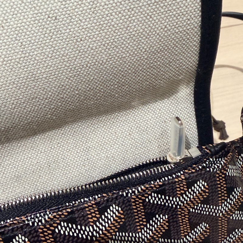 GOYARD Plumet Pocket 翻蓋斜背信封包 黑色-17