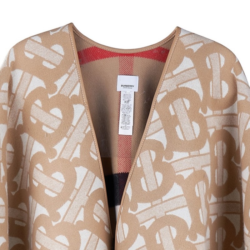BURBERRY TB HALF MEGA CAPE 女士羊毛斗篷 雙面設計 均碼-2