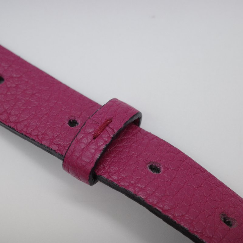 Salvatore Ferragamo 菲拉格慕 經典 Logo 桃紅色 牛皮 腰帶-8