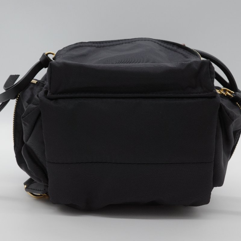 Burberry 博柏利 The Rucksack 黑色 尼龍拼接 皮革 小號 書包 雙肩包 後背包-4