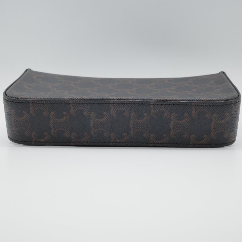 Celine 思琳 Ava  經典花紋 棕色 塗層帆布 經典花紋 腋下包 單肩包-5